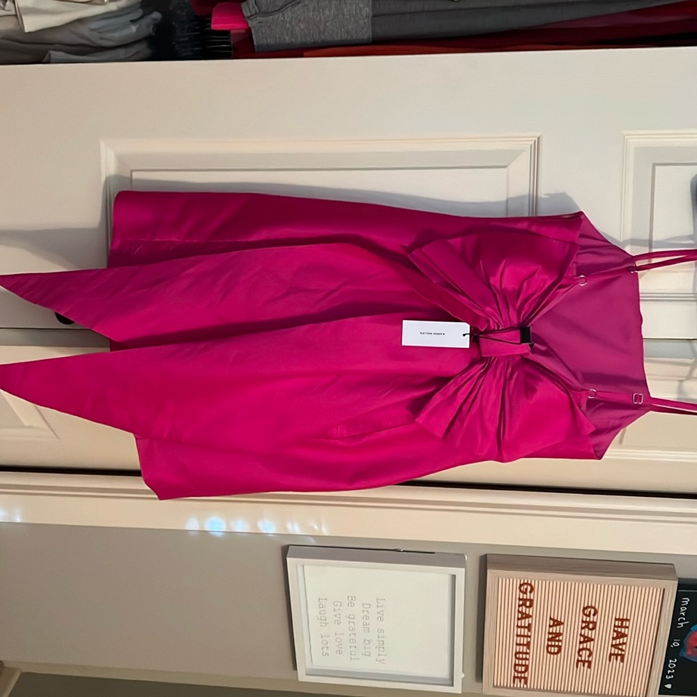 Karen Millen hot pink mini dress